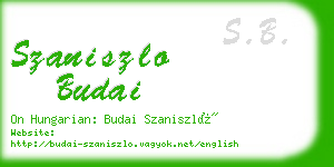 szaniszlo budai business card